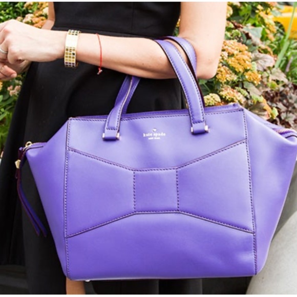 SOLD RARE Kate Spade 2 Park Avenue Beau Bag / Madison Ave Collection / Purple - Picture 6 of 15